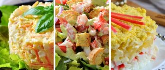 10 most delicious salads with crab sticks