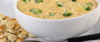 Ароматный сырный суп с брокколи