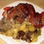 Turkey thigh with vegetables
