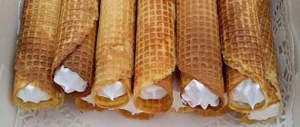 Protein cream for waffle rolls - recipes