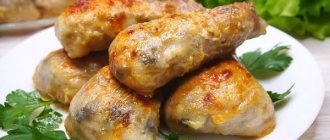 Stuffed chicken drumsticks in the oven, slow cooker. Recipe with mushrooms, cheese, oranges, ham, buckwheat 