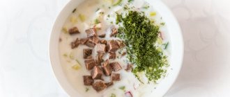 Cooking okroshka with beef on kvass without cucumbers