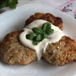 Ready cutlets with rice and minced meat