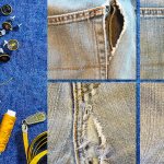 How to hand-sew a patch on elbows and damaged trousers or jeans