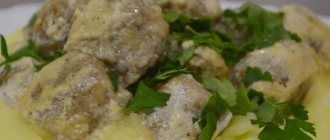 How to make meatballs in creamy sauce according to a step-by-step recipe with photos
