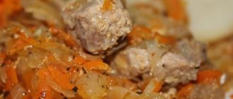 Cabbage with meat in a slow cooker