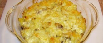 Картофель с шампиньонами и сыром в духовке