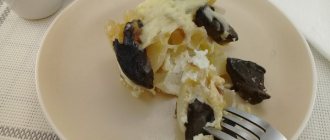 Potato casserole with mushrooms photo recipe
