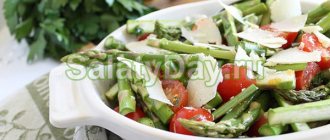 Classic salad with asparagus