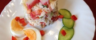 Crab salad without corn