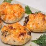 Chicken fillet with mushrooms in the oven