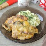 Chicken chops with mushrooms