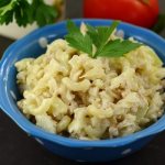 Pasta with minced meat and cream