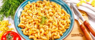 Macaroni and cheese in a frying pan