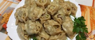 Manti with potatoes and minced meat photo recipe