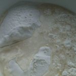 mix water and flour