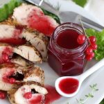Meat with redcurrant sauce