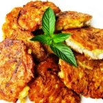 zucchini and chicken fritters, zucchini fritters with chicken