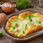 Omelette with broccoli in the oven recipe