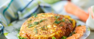 Zucchini-pumpkin pancakes, which are prepared with grated carrots, are especially tasty.