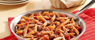 Pasta with sausage: simple recipes