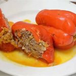 peppers stuffed with meat and rice