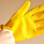 Before starting work, wear rubber gloves