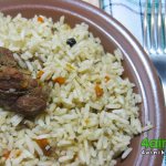 Uzbek-inspired pilaf with veal
