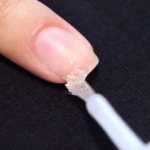 repairing nails with a tea bag