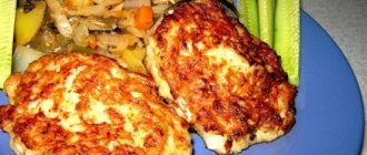 Chopped chicken cutlets