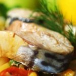Fish stewed with vegetables in a slow cooker