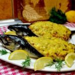 Fish baked with rice