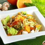 Chinese cabbage salad with chicken