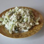 Celery root salad with chicken