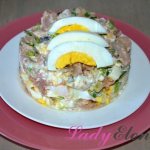 Salad with canned pink salmon photo recipe