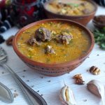 Kharcho soup with meatballs