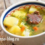 Potato soup with meat