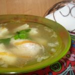 Potato dumpling soup