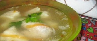 Potato dumpling soup