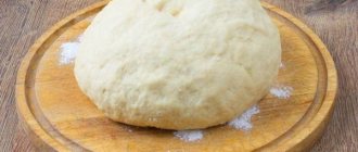 Dough for whites. Classic recipe, yeast with dry, raw yeast on kefir, milk, sour cream 