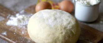 Dough in boiling water for dumplings and dumplings. Recipe with and without eggs, vegetable oil 