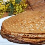 Thin fluffy pancakes made with kefir
