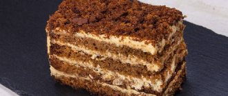 Honey cake classic recipe with condensed milk and sour cream and butter with step-by-step photos and videos at home