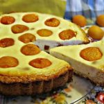 Curd pie with apricots