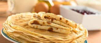 Delicious recipes for thin water pancakes with holes, stage 1