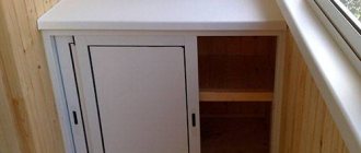 Built-in heating cabinet on the balcony