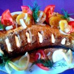 Unusual haddock fish baked in the oven