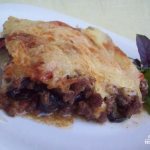 Eggplant casserole with minced meat